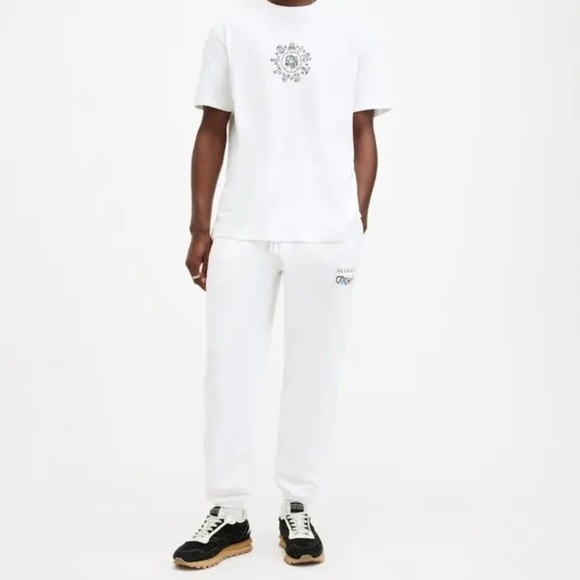ALLSAINTS Caliwater Relaxed Fit Sweatpants - Optic White Small MSRP $169 - Picture 6 of 13